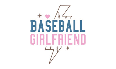 Baseball Girlfriend Retro SVG.