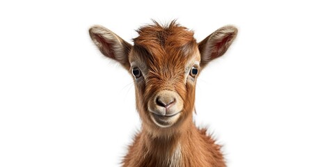Fototapeta premium AI Generated. AI Generative. Photo illustration of baby little goat portrait face. Graphic Art
