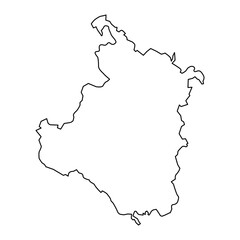 Karlovac county map, subdivisions of Croatia. Vector illustration.