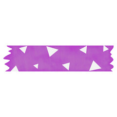 Purple Washi Tape with White Triangle Pattern