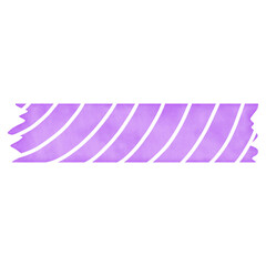 Purple Washi Tape with White Curve Line
