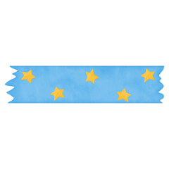 Blue Washi Tape with Star Pattern