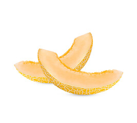 Cantaloupe isolated on transparent background (.PNG)