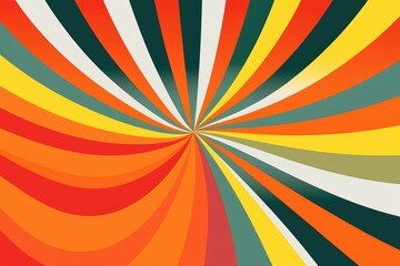A colorful striped background with rays of light