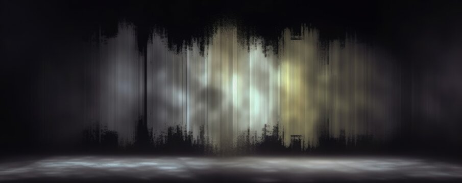Dark background, large vertical light effect in the center of the screen