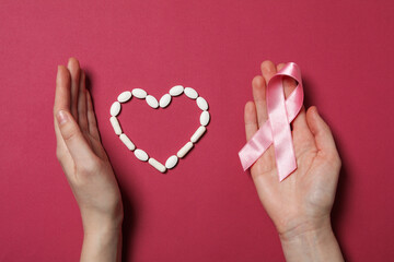 Obraz premium World Cancer day, concept of female cancer