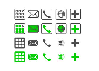 Symbole für Ärzte, Arztpraxen, Medizin und Klinik-Webseiten; 