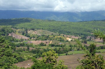 view of the village in the mountains