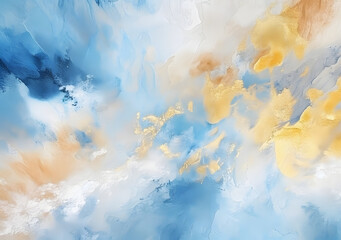 Obraz na płótnie Canvas Modern gold and blue watercolor textured art background