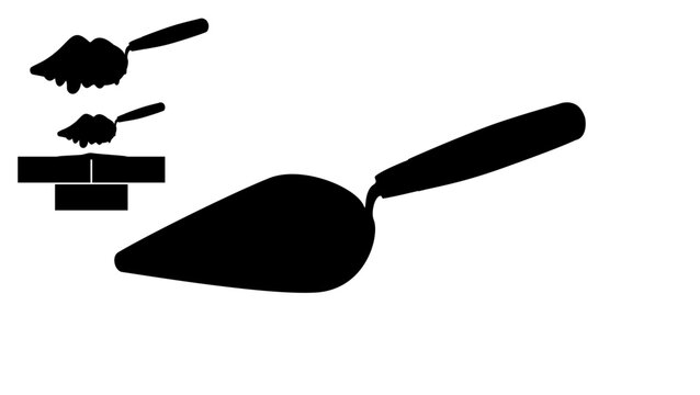 bricklaying trowel silhouette