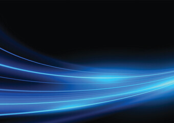 Modern abstract high-speed light motion effect on black background. vector illustration.