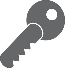 Premium home key flat vector icon isolated on white background.