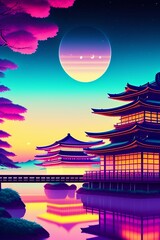 chinese temple in the morning