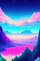 sunset in the mountains