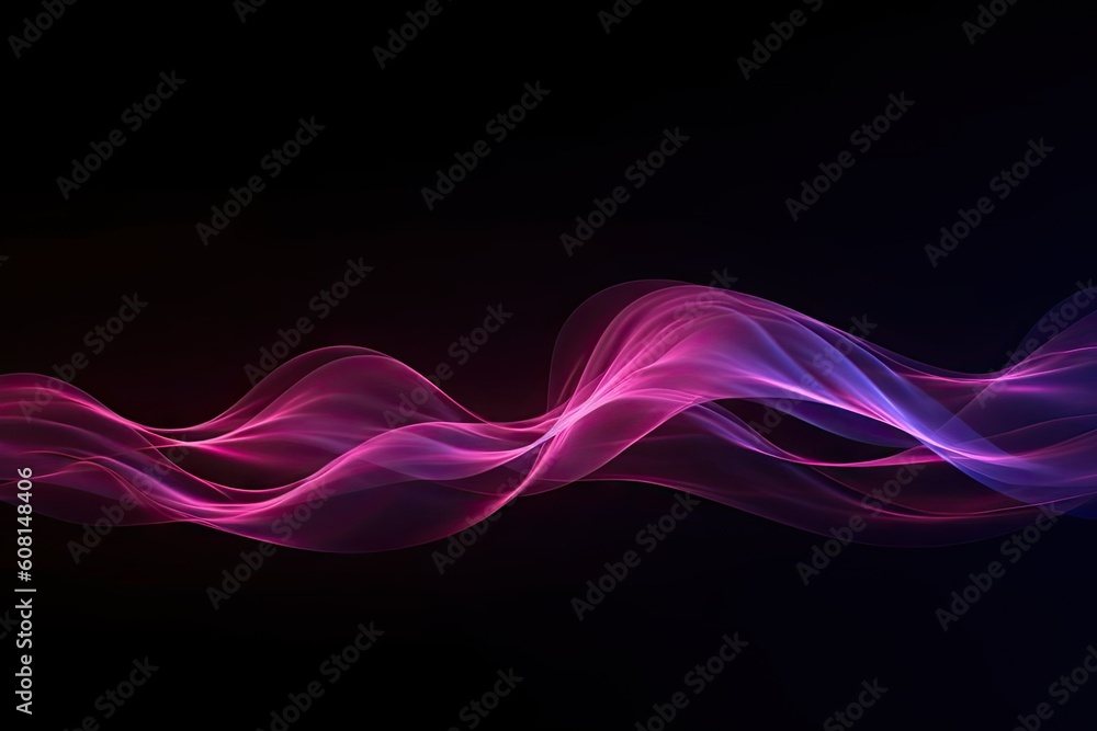 Poster abstract light and color on dark background. digital concept. generative ai illustrations