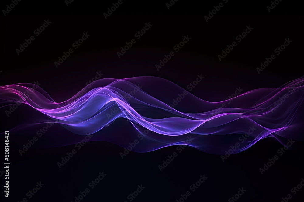 Poster abstract light and color on dark background. digital concept. generative ai illustrations