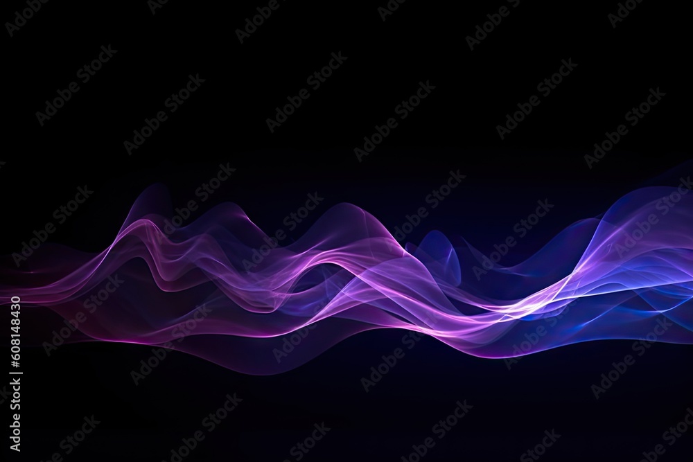 Poster abstract light and color on dark background. digital concept. generative ai illustrations
