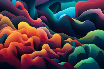 A Symphony of Colors: Organic Abstract Gradient Painting Unveiled