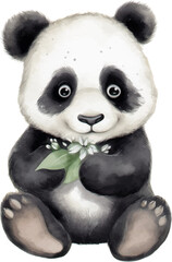 cute panda clipart neutral colors for kids easy drawing cute baby 