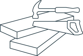 Carpentry icon. Monochrome simple sign from hobby collection. Carpentry icon for logo, templates, web design and infographics.