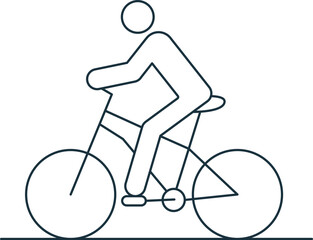 Biking icon. Monochrome simple sign from hobby collection. Biking icon for logo, templates, web design and infographics.