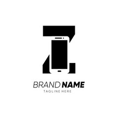 Letter Z Initial Handphone Mobile Logo Design Vector Icon Graphic Emblem Illustration 