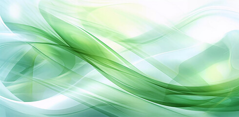abstract green background, wavy green movement generative ai