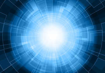 デジタルサイバーイメージ背景　青