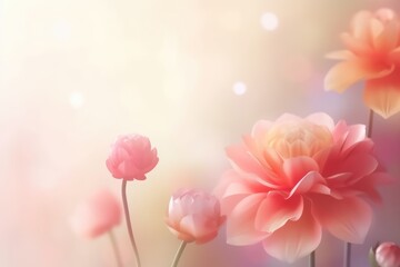 Blurred mothers day background with flowers