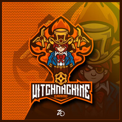 Witch Layout Gaming Design Premium Esport Logo