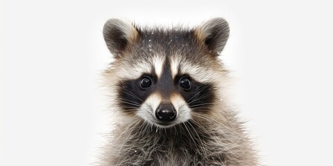 AI Generated. AI Generative. Photo Illustration of baby little nimal racoon face portrait cure. Graphic Art