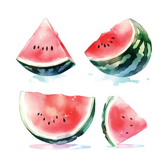 Vintage watermelon watercolor, great design for any purposes