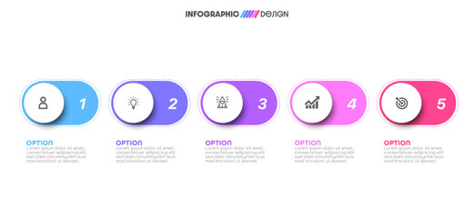 Business concept with infographic design 6 options.