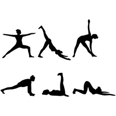 yoga silhouette