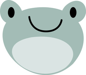 Frog head animal . Retro style .