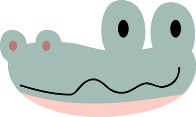 Crocodile head animal . Retro style .