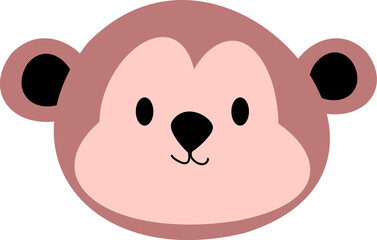 Monkey head animal . Retro style .