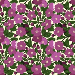 Floral pattern luxuriant  cherry bloom 