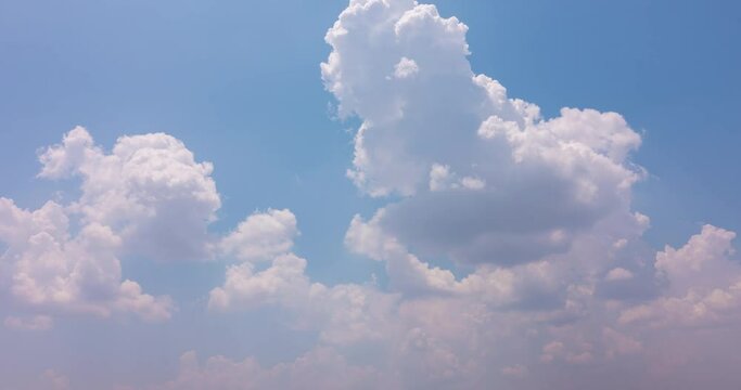 Blue sky cloud Time lapse video The sky on a clear day during the rainy season Beautiful blue sky cloudscape time lapse movie High quality video 4K ProRes422 