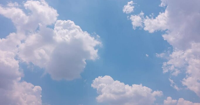 Blue sky cloud Time lapse video The sky on a clear day during the rainy season Beautiful blue sky cloudscape time lapse movie High quality video 4K ProRes422 