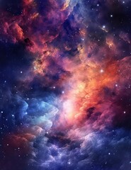 Deep space background illustration. Perfect for wallpapers, banners, backgrounds, and graphic design.