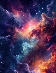 Deep space background illustration. Perfect for wallpapers, banners, backgrounds, and graphic design.