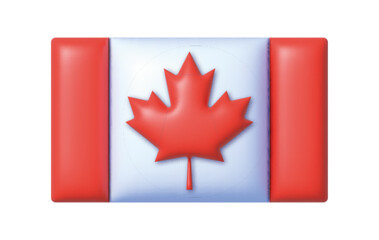 Fototapeta na wymiar Canada 3d flag for concept design. Vector illustration background