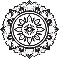 flower design black and white