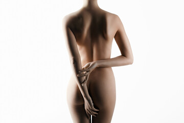 Nude silhouette of Woman. Beautiful body