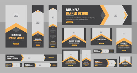 Web Banner Layout Set, Business banner web template bundle design, Social Media Cover ads banner, flyer, invitation card design