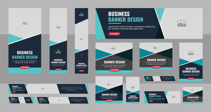 Web Banner Layout Set, Business banner web template bundle design, Social Media Cover ads banner template, flyer, invitation card