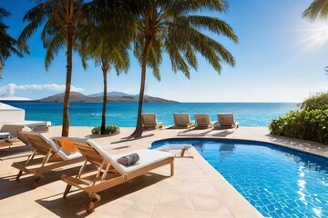 Obraz premium swimming pool in hotel