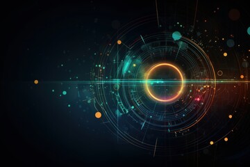 Obraz premium Abstract technology background, Generative ai