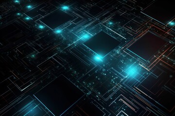 Fototapeta premium Abstract technology background, Generative ai